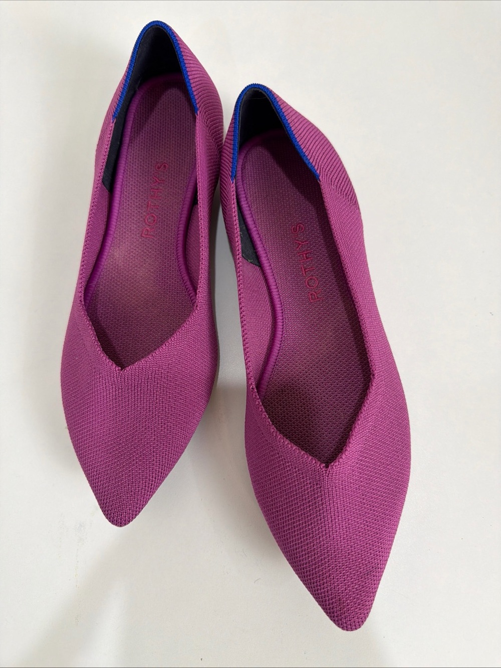 Rothy's Pointed Ballet Flats — Magenta